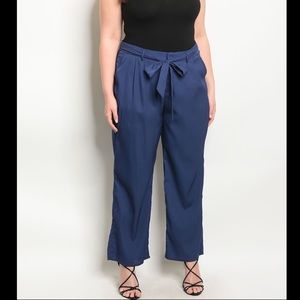 Plus Size Navy Pants